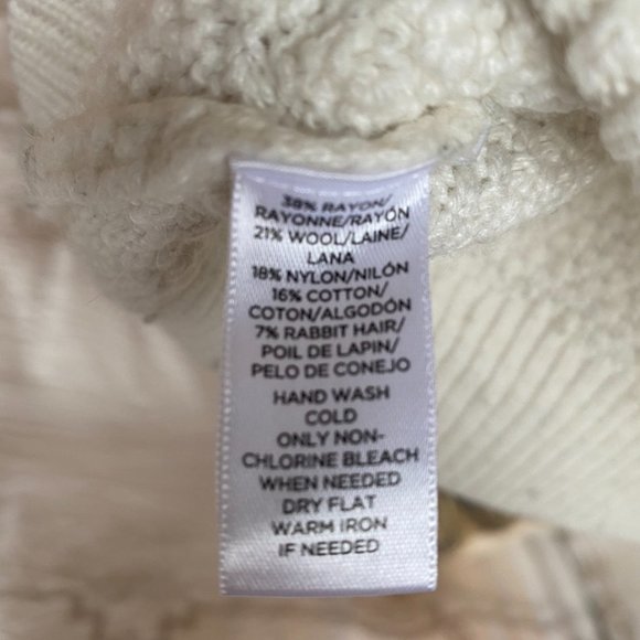 Anne Taylor Loft Cable Knit Cozy Wool Blend Crew Neck Sweater - Picture 5 of 7